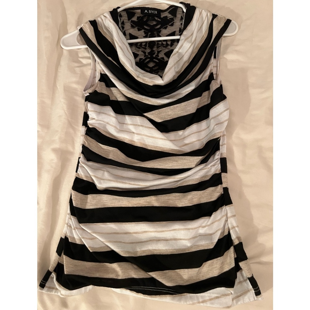 Tank top with lace see through back design.  XS.